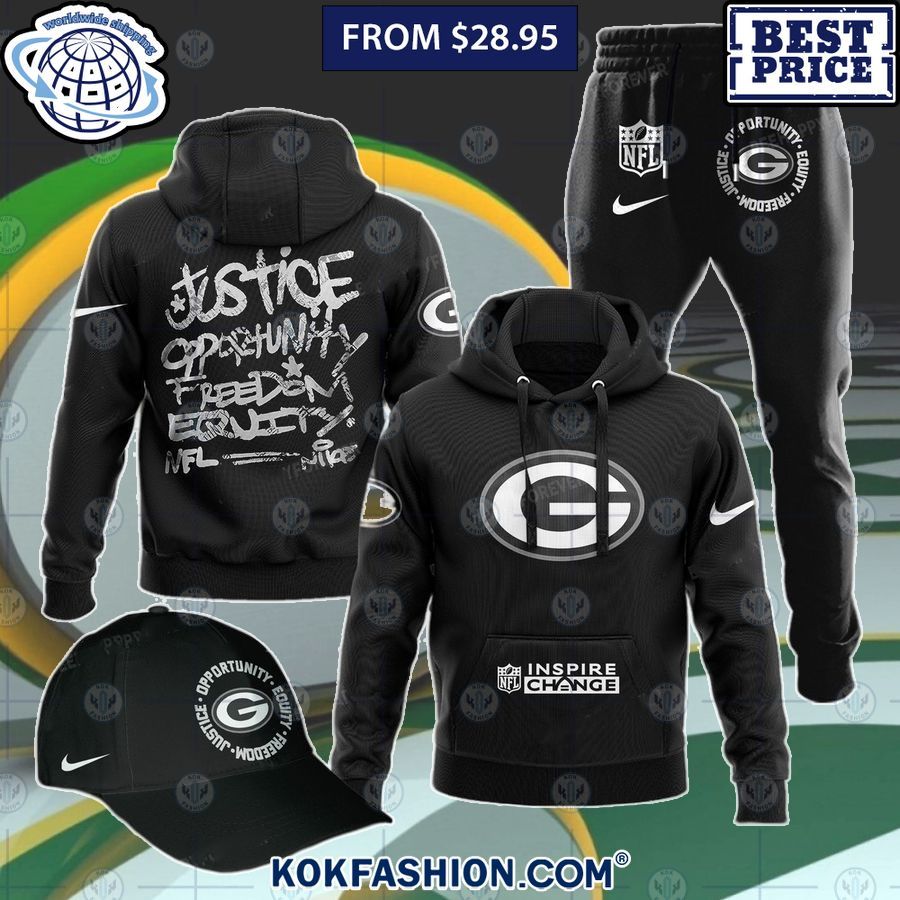 green bay packers inspire change justice opportunity equity freedom hoodie 1 911 Kokfashion.com