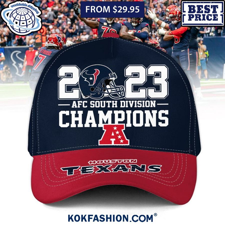 houston texans 2023 afc south division champions hat 1 334 Kokfashion.com