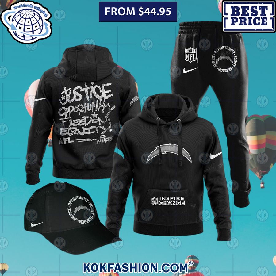 los angeles chargers justice opportunity equity freedom hoodie 1 265 Kokfashion.com