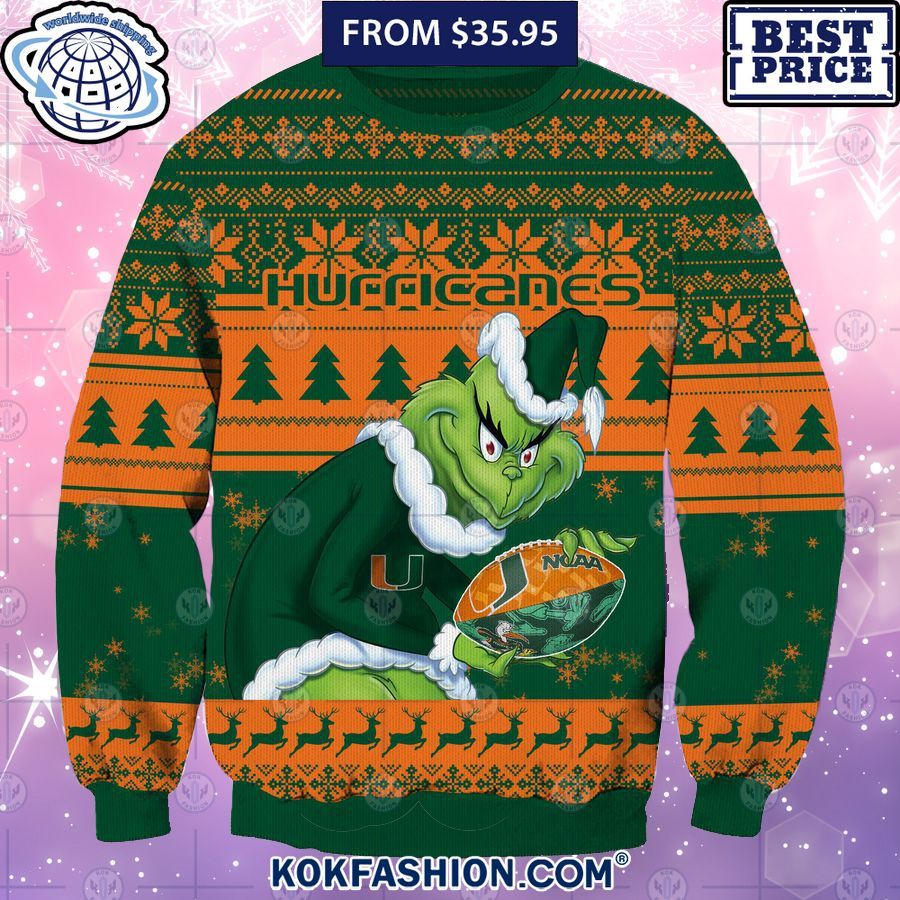 ncaa miami hurricanes grinch christmas sweater 3 432 Kokfashion.com