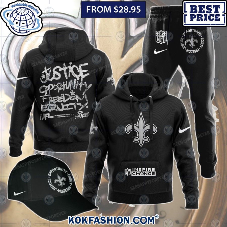 new orleans saints inspire change justice opportunity equity freedom hoodie 1 371 Kokfashion.com