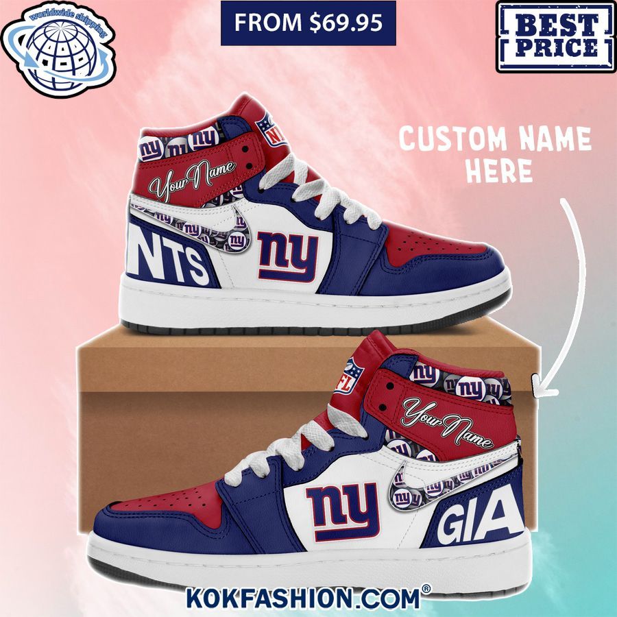 new york giants custom air jordan 1 shoes 1 62 Kokfashion.com