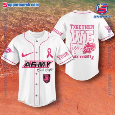NCAA Army Black Knights Together We Fight Breast Cancer Awareness Personalized Baseball Jersey a
