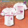 NCAA South Carolina Gamecocks Together We Fight Breast Cancer Awareness Personalized Baseball Jersey a