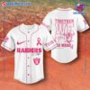 NFL Las Vegas Raiders Together We Fight Breast Cancer Awareness Personalized Baseball Jersey a