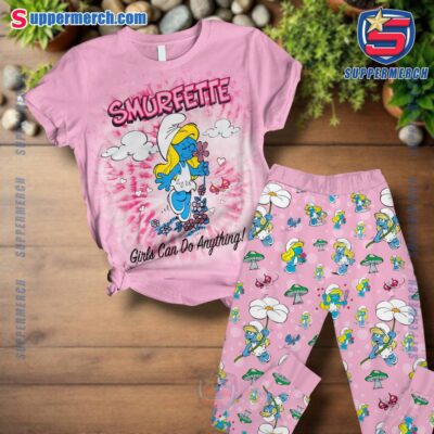 Smurfette Girls Can Do Anything Pajamas Set 5ioI47h