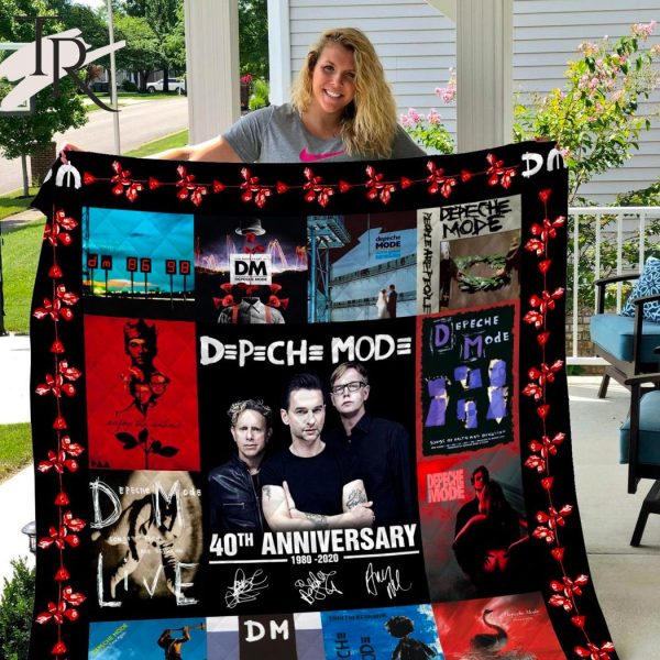 Depeche Mode 40th Anniversary 1980 – 2020 Thank You For The Memories Fleece Blanket