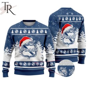 LIGA MX Club Puebla Special Christmas Ugly Sweater Design