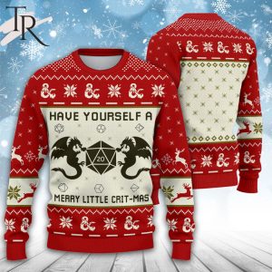 Dungeons & Dragons Have Yourself A Merry Little Crit-Mas Ugly Sweater