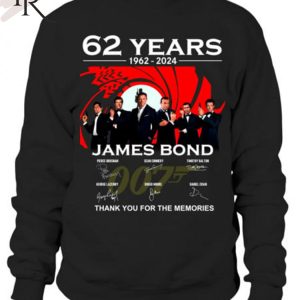 62 Years 1962 – 2024 James Bond Thank You For The Memories Unisex T-Shirt