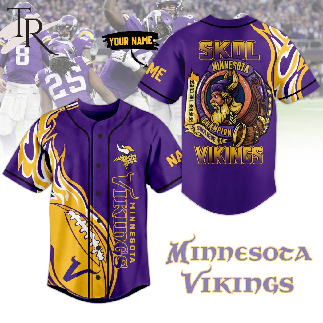 Custom Name Skol Minnesota Vikings Champion Reverse The Crure