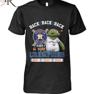 MLB Houston Astros Back2back2back 2023 AL East Division Champions 2021 2022 2023 T-Shirt
