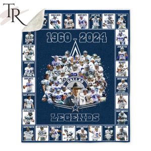 1960 – 2024 Dallas Cowboys Legends Fleece Blanket