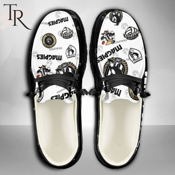 AFL Collingwood Magpies Custom Name Hey Dude Shoes