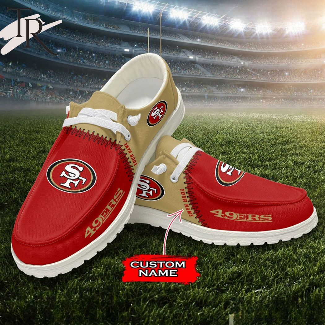 Personalized NFL San Francisco 49ers Custom Name Hey Dude Shoes - Torunstyle