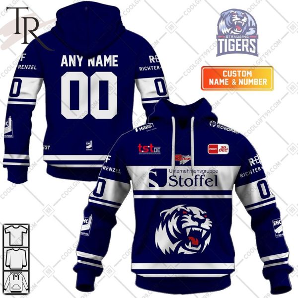 DEL Straubing Tigers 2324 Home Jersey Style Hoodie