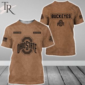 Custom Name NCAA Ohio State Buckeyes Salute To Service For