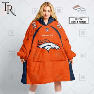 Personalized NFL Denver Broncos Home Jersey Blanket Hoodie