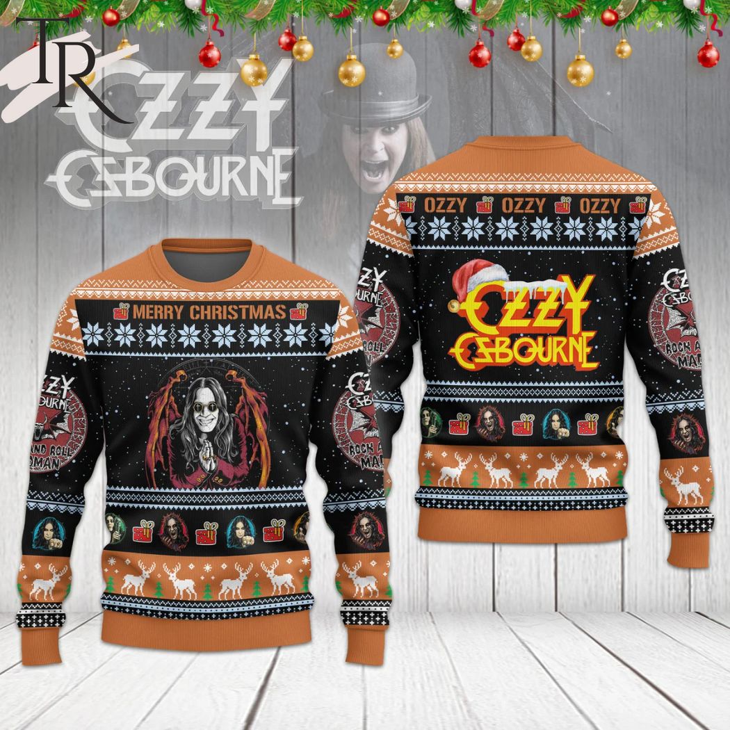 ozzy osbourne christmas sweater