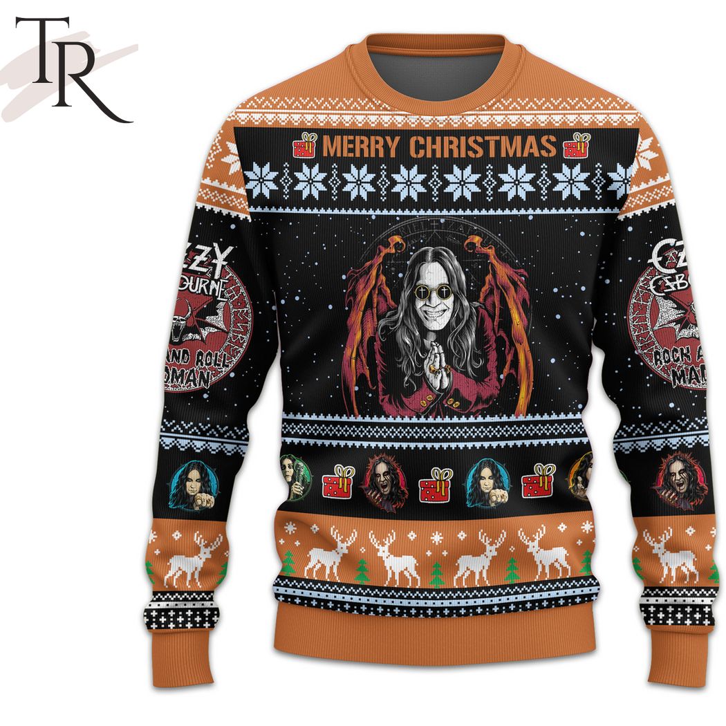 ozzy osbourne christmas sweater