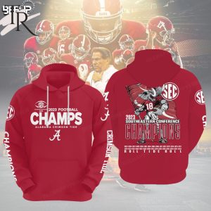 2023 Football Southeastern Conference Champions Alabama Crimson Tide Hoodie – Red