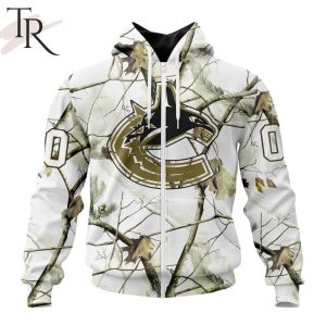 NHL Vancouver Canucks Special White Winter Hunting Camo Design Hoodie