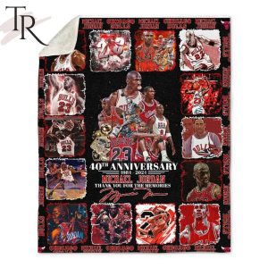 40th Anniverasry 1984 – 2024 Michael Jordan Thank You For The Memories Fleece Blanket