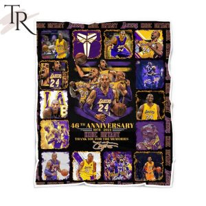 46th Anniversary 1978 – 2024 Kobe Bryant Thank You For The Memroies Fleece Blanket