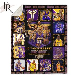 46th Anniversary 1978 – 2024 Kobe Bryant Thank You For The Memroies Fleece Blanket