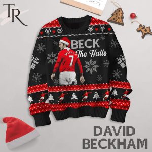 David Backham Beck The Halls Ugly Sweater