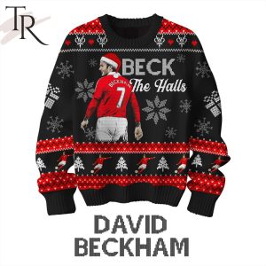 David Backham Beck The Halls Ugly Sweater