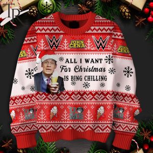 John Cena All I Want For Christmas Is Bing Chilling Ugly Sweater