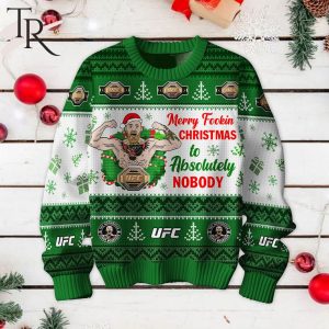 Merry Fookin Christmas To Absolutely Nobody The Notorious Conor Mcgrecor UFC Ugly Sweater