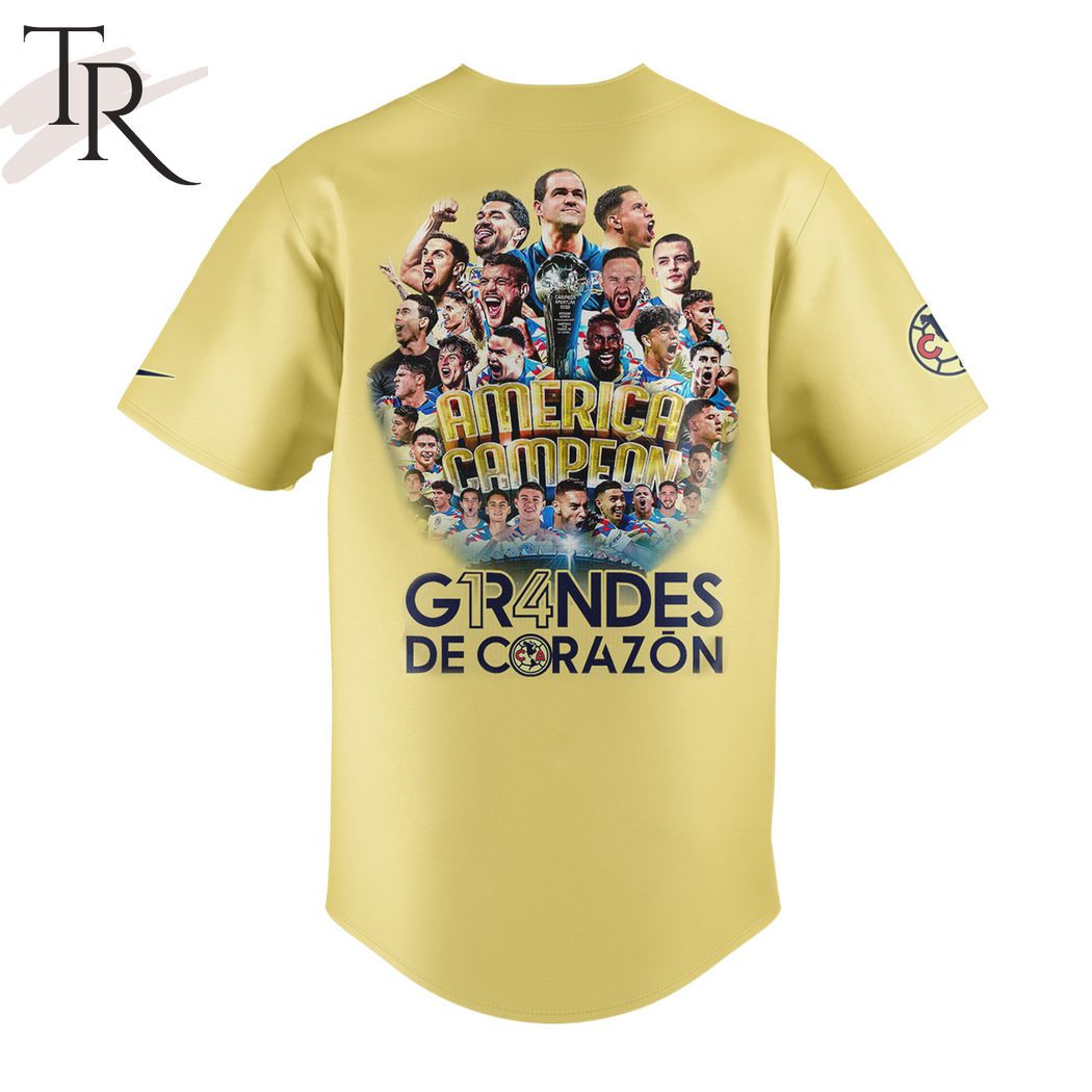 Club America Campeon 2023 Custom Baseball Jersey White Torunstyle