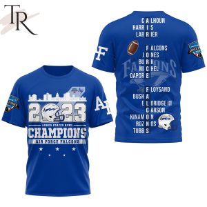 2023 Armed Forces Bowl Champions Air Force Falcons 3D Shirt