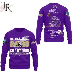 2023 Armed Forces Bowl Champions James Madison Dukes 3D Shirt – Purple