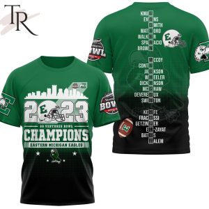 2023 Go Ventures Bowl Champions Eastern Michigan Eagles 3D Shirt