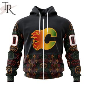 Personalized NHL Calgary Flames Special Design For Black History Month Hoodie