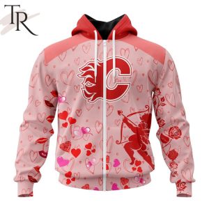 Personalized NHL Calgary Flames Special Design For Valentines Day Hoodie