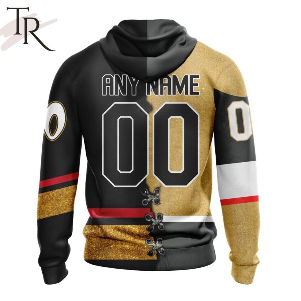 NHL Vegas Golden Knights Special Home Mix Reverse Retro Personalized Kits Hoodie