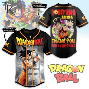 Dragon Ball Toriyama Akira Thank You For Everything Custom Baseball Jersey