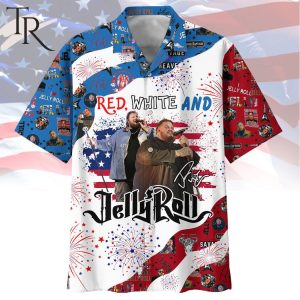 Red, White And Jelly Roll Hawaiian Shirt