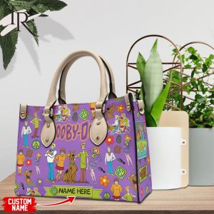 Custom Name Scooby-Doo Leather Handbags