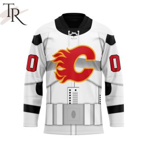 NHL Calgary Flames Personalized Star Wars Stormtrooper Hockey Jersey