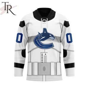 NHL Vancouver Canucks Personalized Star Wars Stormtrooper Hockey Jersey