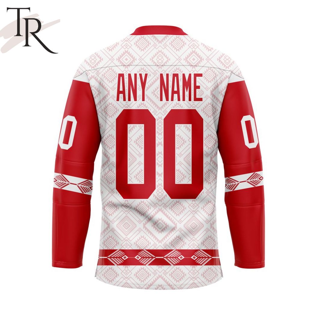 Personalized NHL Detroit Red Wings Native Hockey Jersey Design