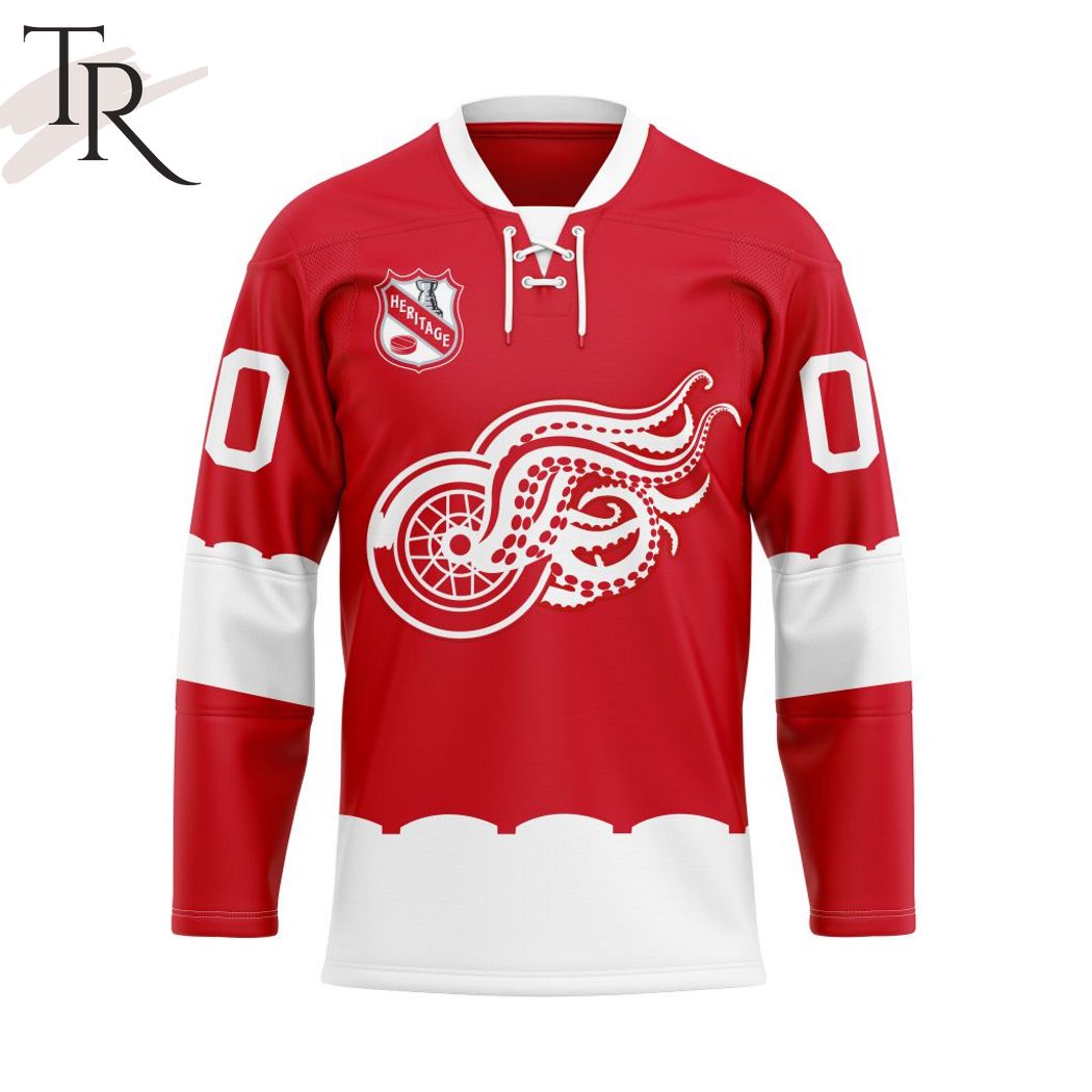 NHL Detroit Red Wings Personalized Heritage Hockey Jersey Design