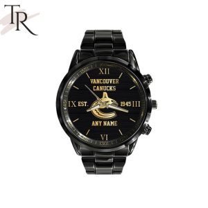 NHL Vancouver Canucks Special Black Stainless Steel Watch
