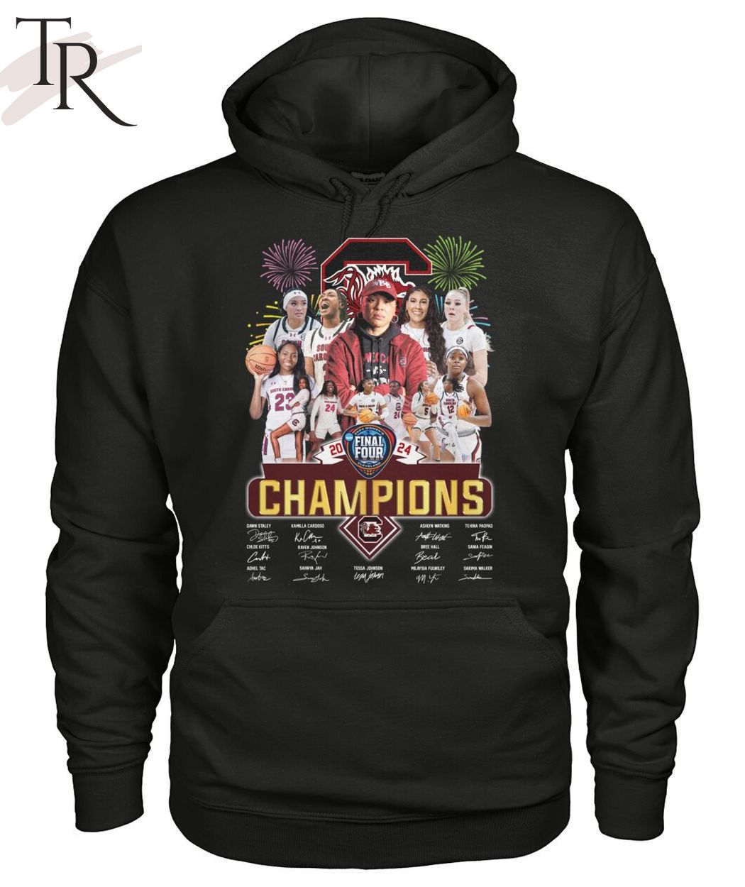 2024 Women's Final Four Champions South Carolina Gamecocks T-Shirt