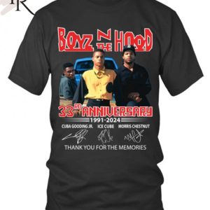 Boyz N The Hood 33rd Anniversary 1991-2024 Thank You For The Memories T-Shirt